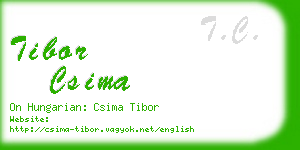 tibor csima business card